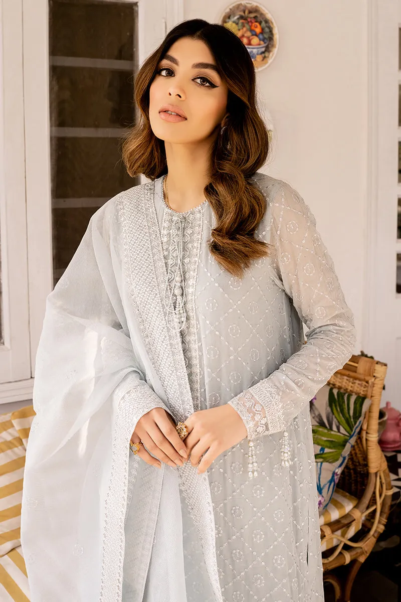 Heavily Embellished Sky Blue Pakistani Salwar Kameez Party Wear