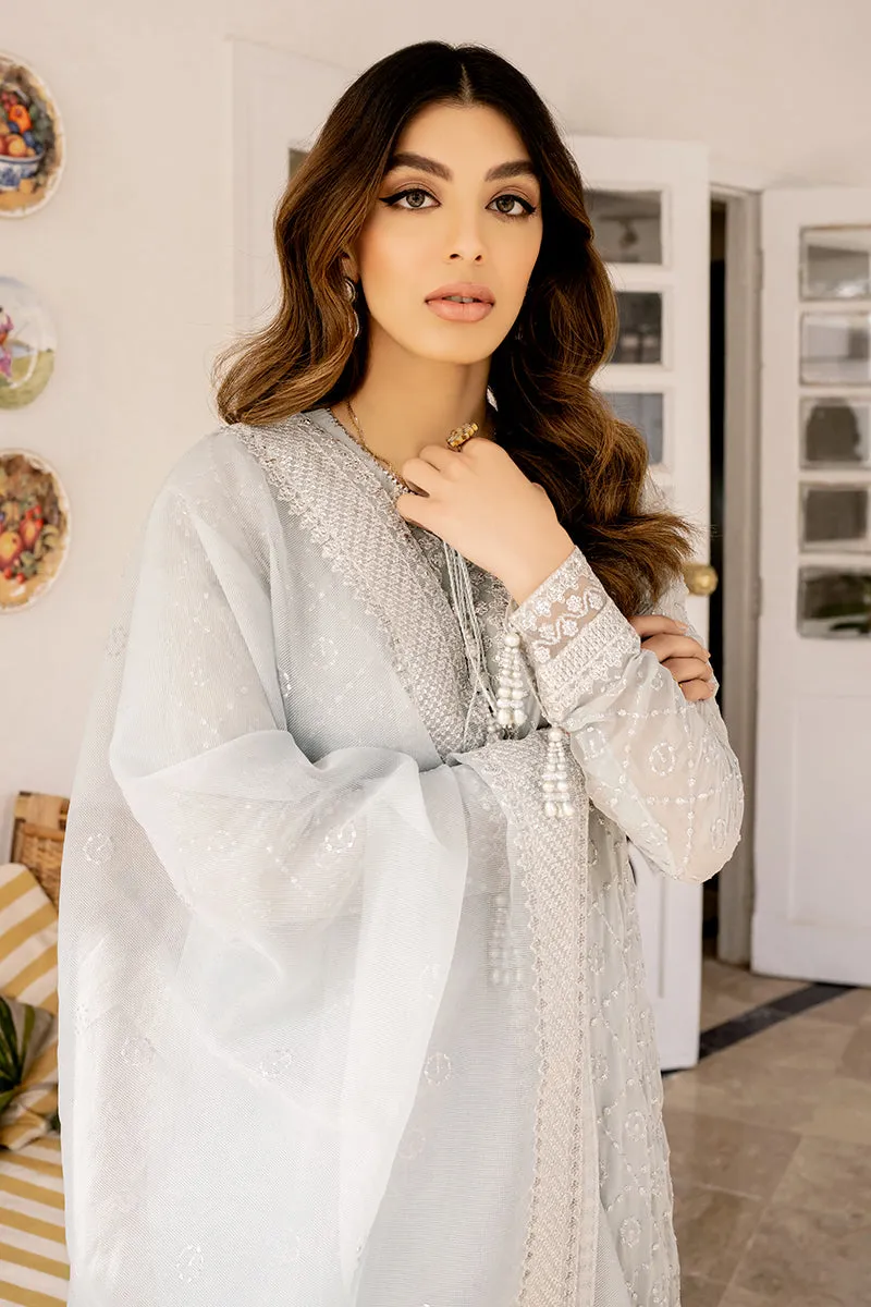 Heavily Embellished Sky Blue Pakistani Salwar Kameez Party Wear