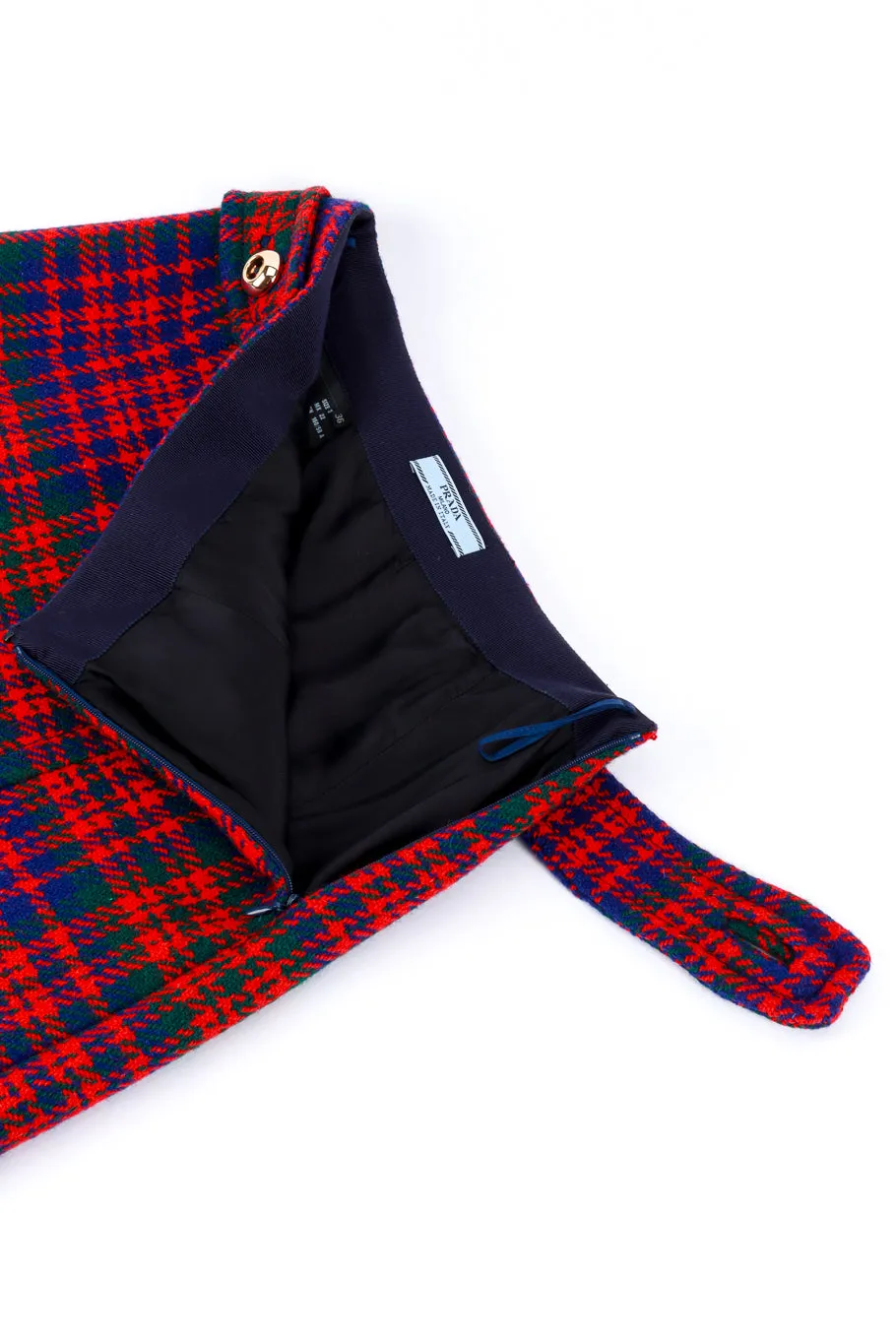 Houndstooth Plaid Mini Skirt