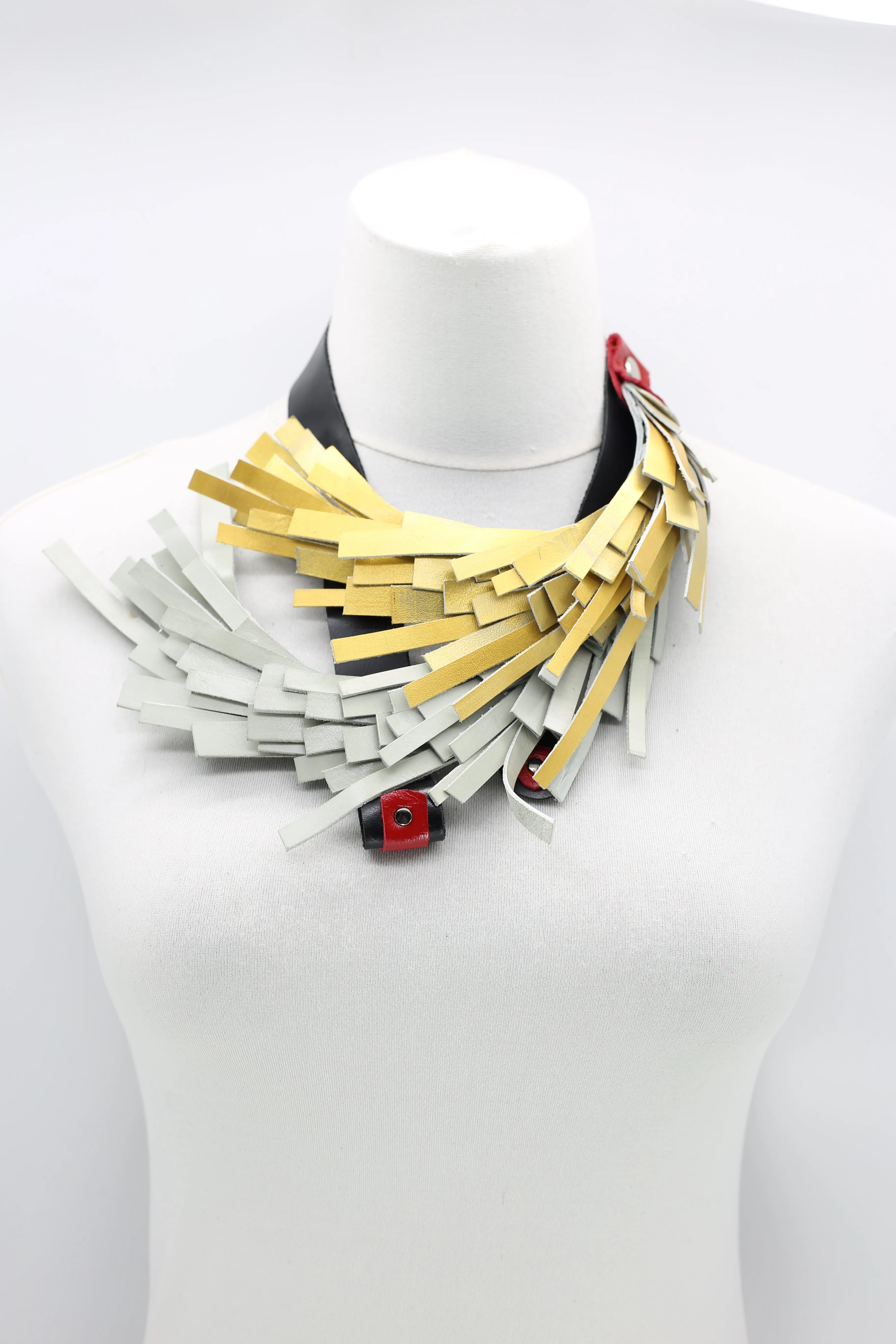 Hummingbird Nest Neckalce From Recycled Leather