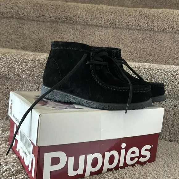 Hush Puppies Boys Bridgeport Suede School Shoes