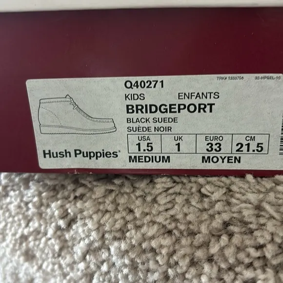 Hush Puppies Boys Bridgeport Suede School Shoes