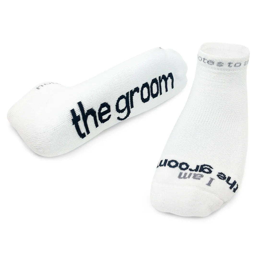 I am the groom® white low-cut socks