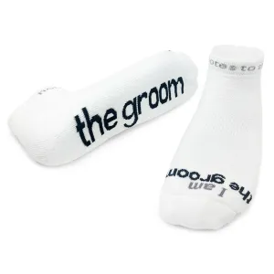 I am the groom® white low-cut socks