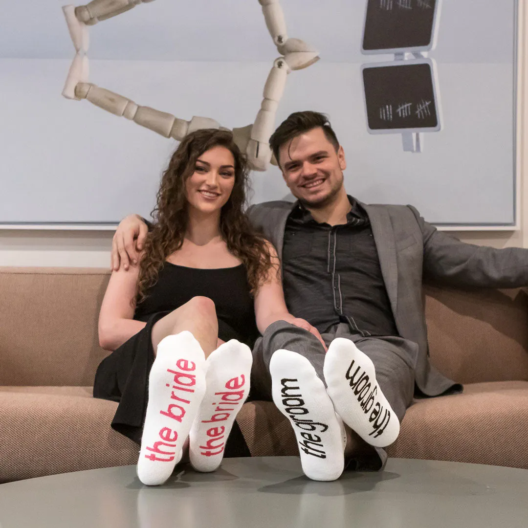 I am the groom® white low-cut socks
