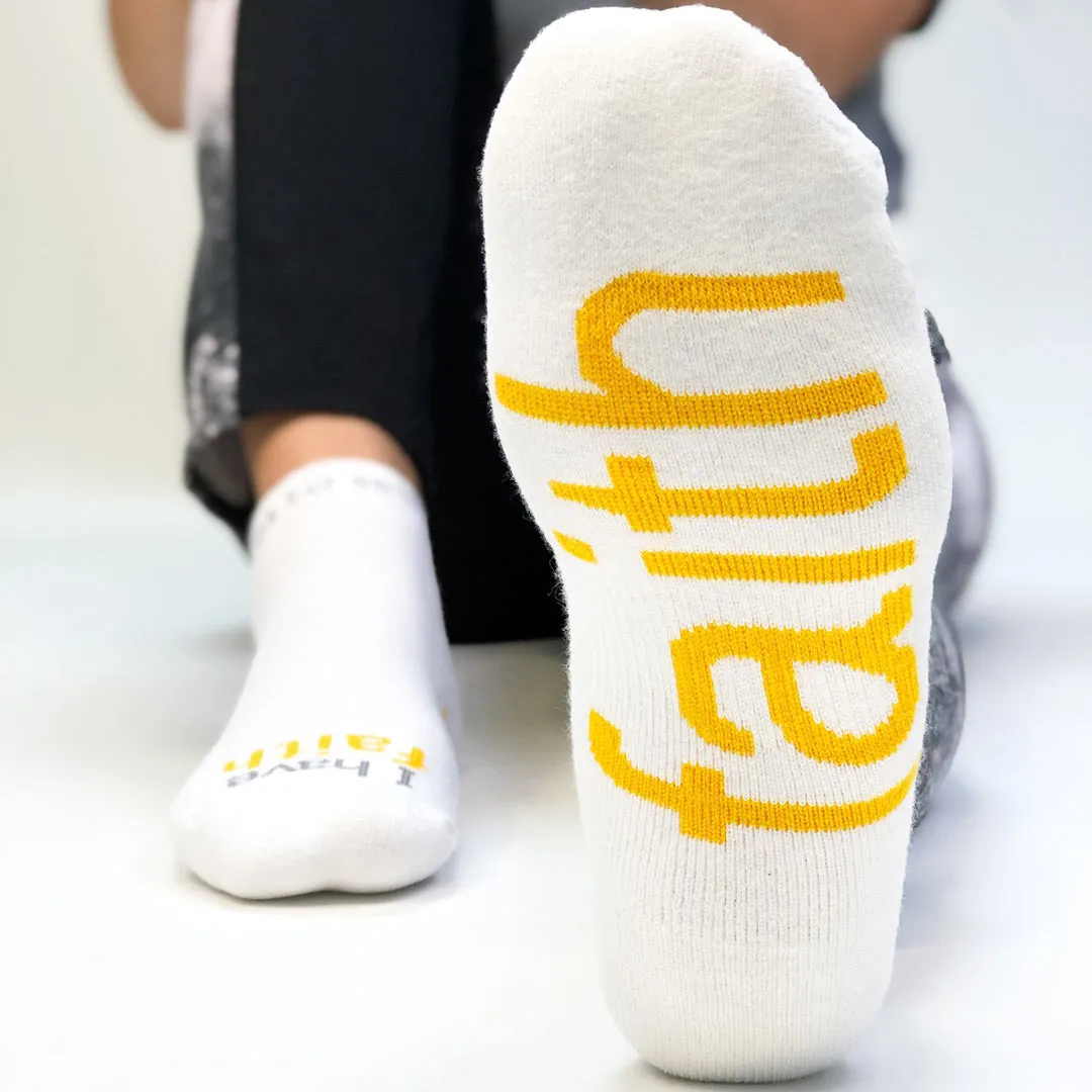 I have faith™ white low-cut socks