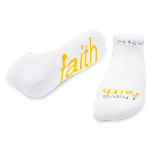 I have faith™ white low-cut socks