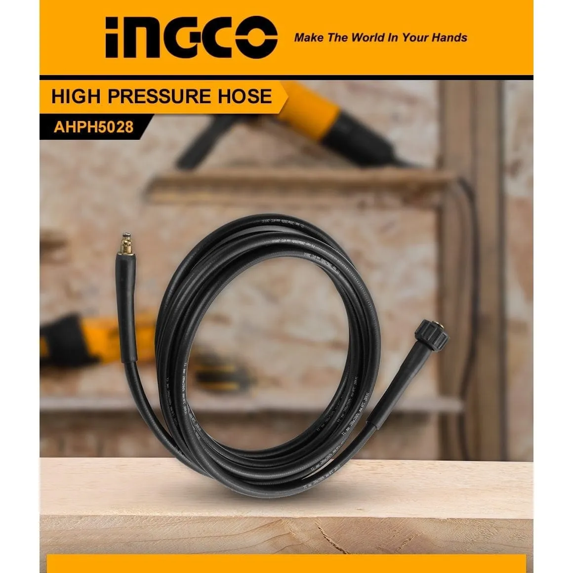 Ingco High Pressure Hose with Quick Connector 5m - AHPH5028