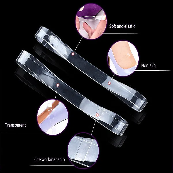 Invisible Soft Elastic Transparent Silicone Shoes Strap