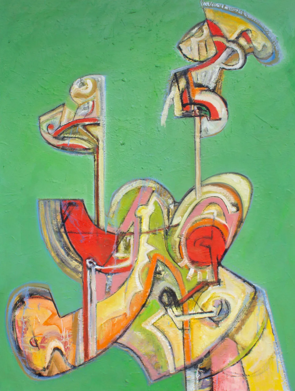 James L. Bruch Abstract Acrylic on Canvas Painting