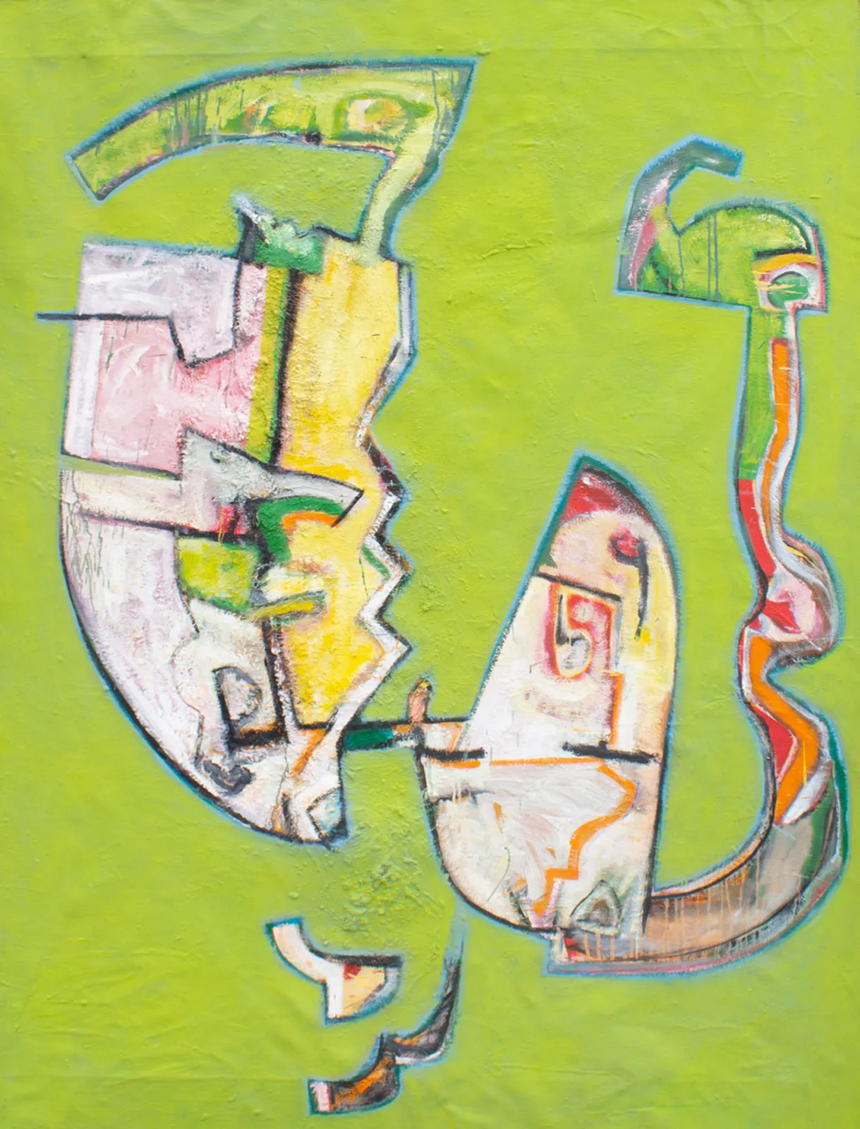 James L. Bruch Abstract Oil on Canvas Painting