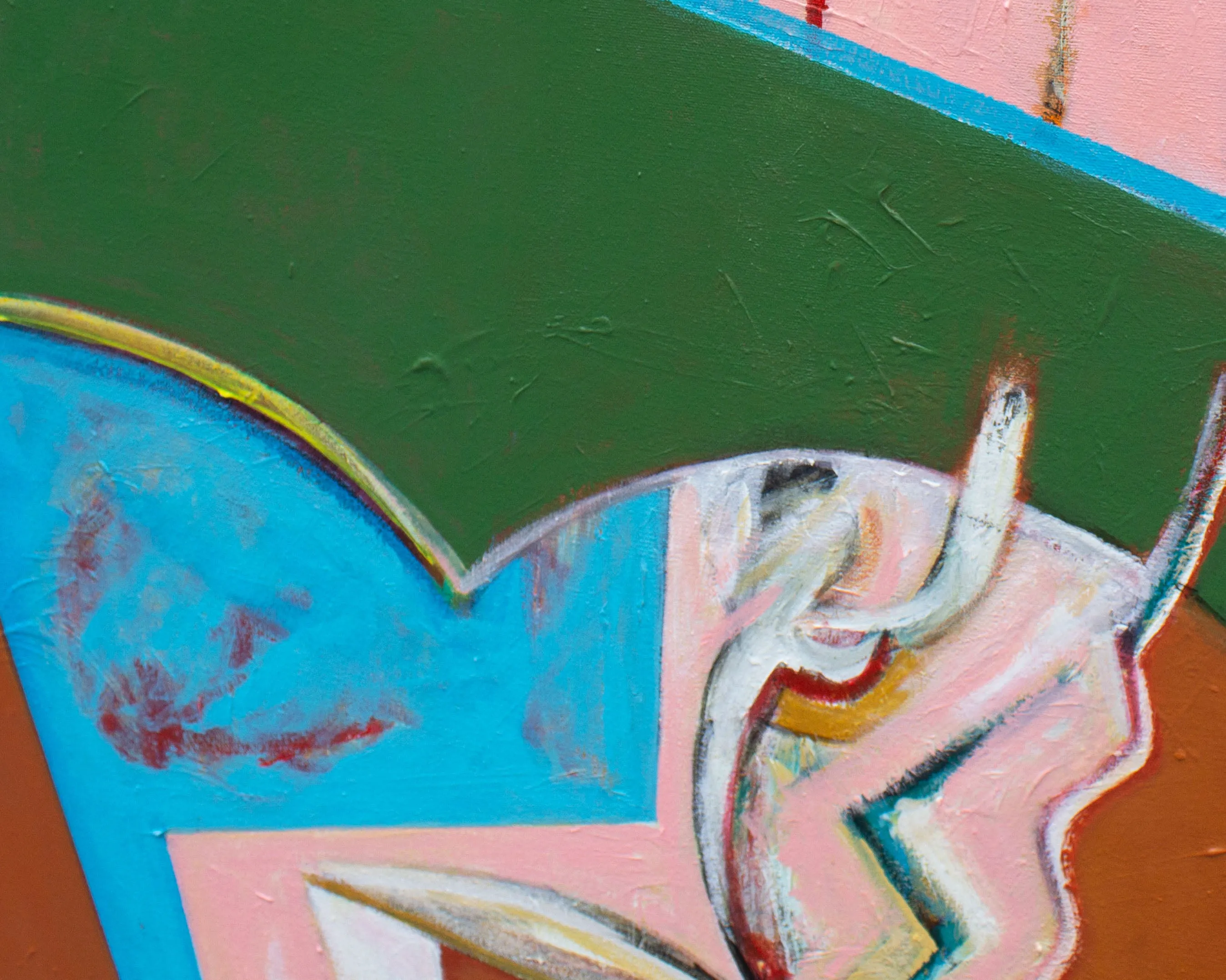 James L. Bruch Abstract Oil on Canvas Painting