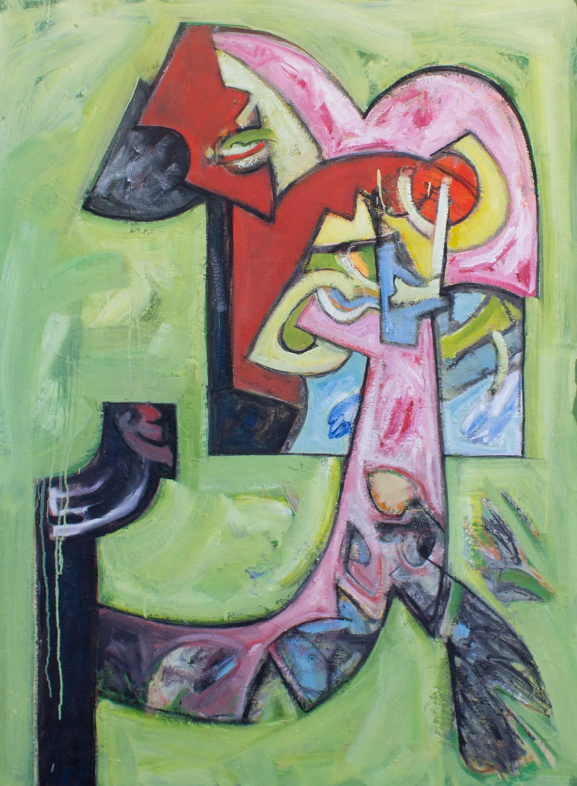 James L. Bruch Abstract Oil on Canvas Painting