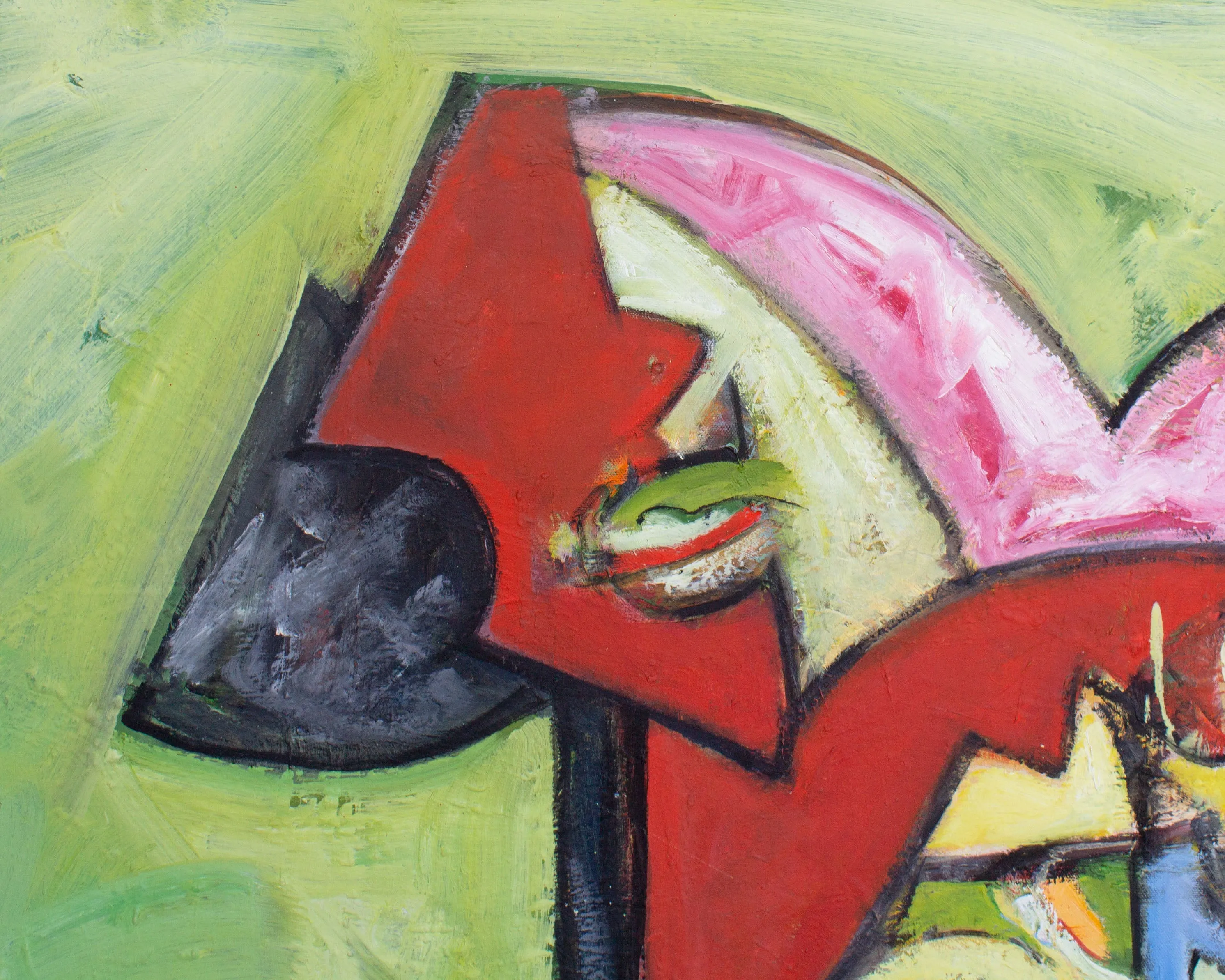 James L. Bruch Abstract Oil on Canvas Painting