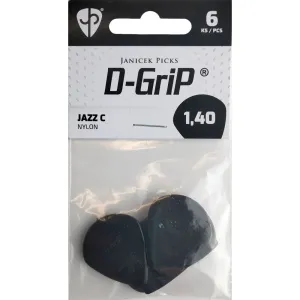 Janicek D-Grip Jazz-C Series Pick in Black (1.40mm) - 6pk