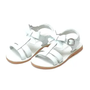 Janie White T-Strap Bow Sandal