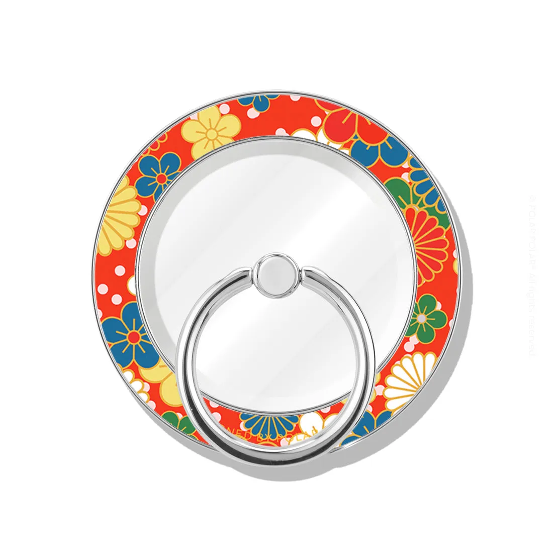 Japan Blossoms - Silver MagSafe Phone Grip and Ring Holder Stand