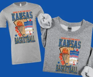Kansas Basketball Tickets GREY Tee or Sweatshirt