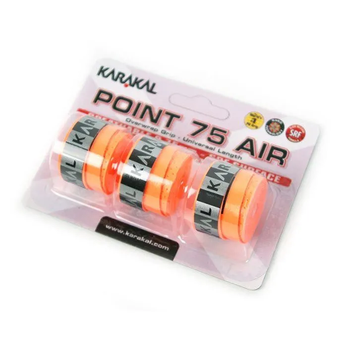 Karakal Point 75 Air Overwrap Grip 3 Pack - Various Colours
