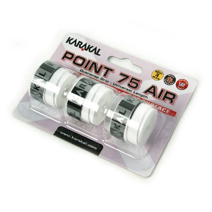 Karakal Point 75 Air Overwrap Grip 3 Pack - Various Colours