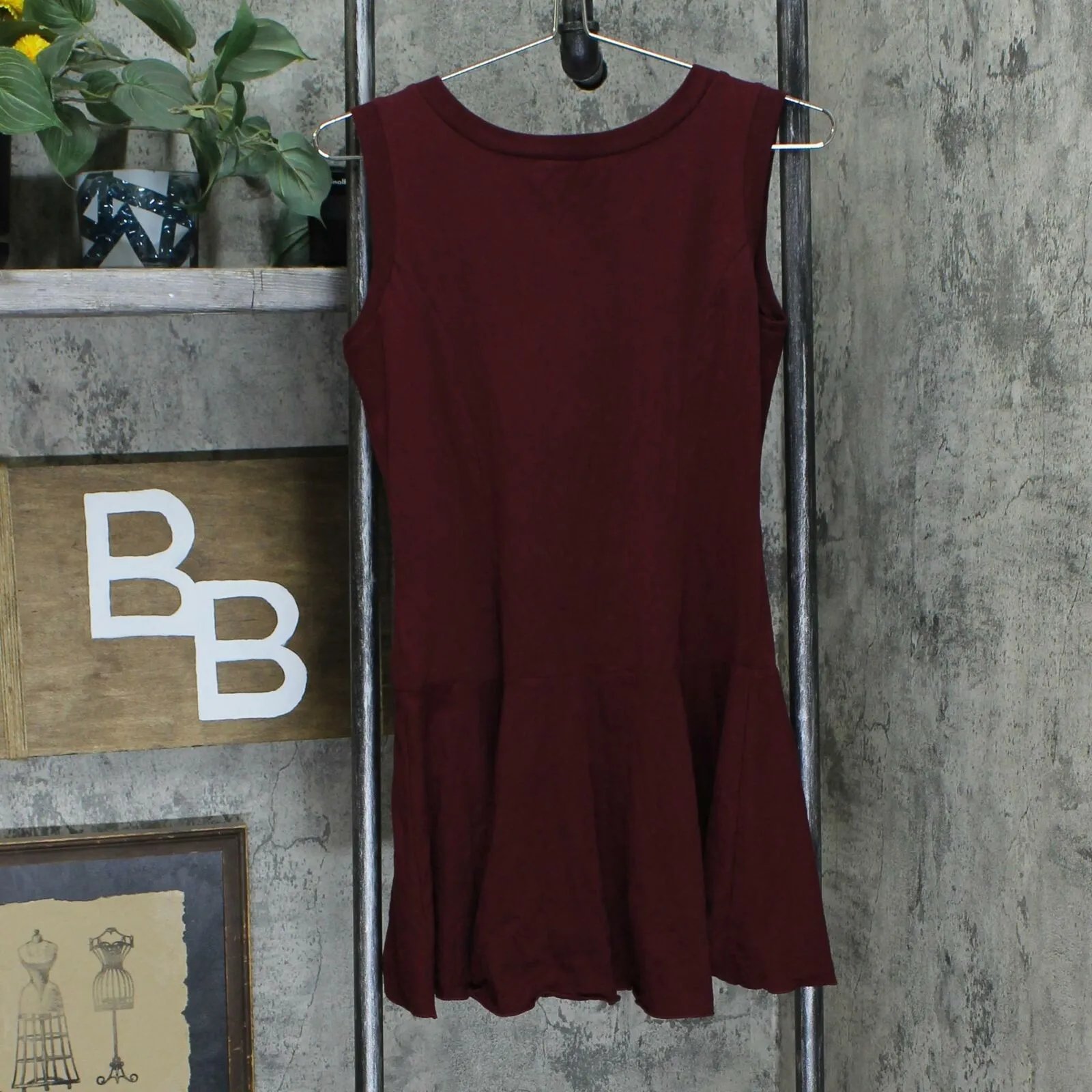 Kathleen Kirkwood Women's Flirty No-Peplum Peplum Top Wine Small