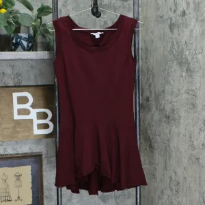 Kathleen Kirkwood Women's Flirty No-Peplum Peplum Top Wine XS