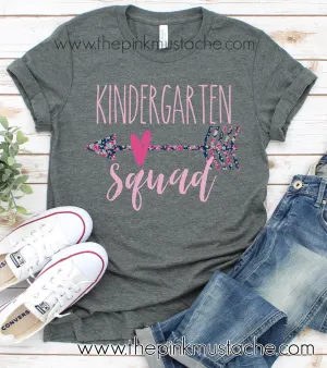 Kindergarten First Day Of School School Tees / Floral Arrow Design /Bella Canvas