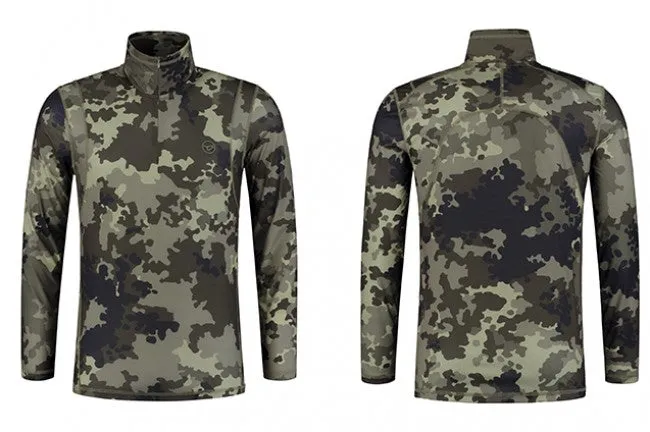Korda Kool Quick Dry LS Zip Neck Kamo XXXL