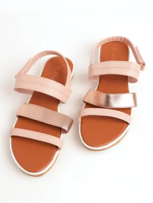 Ladies Cork Mini Wegde Multi-Fabric Sandal
