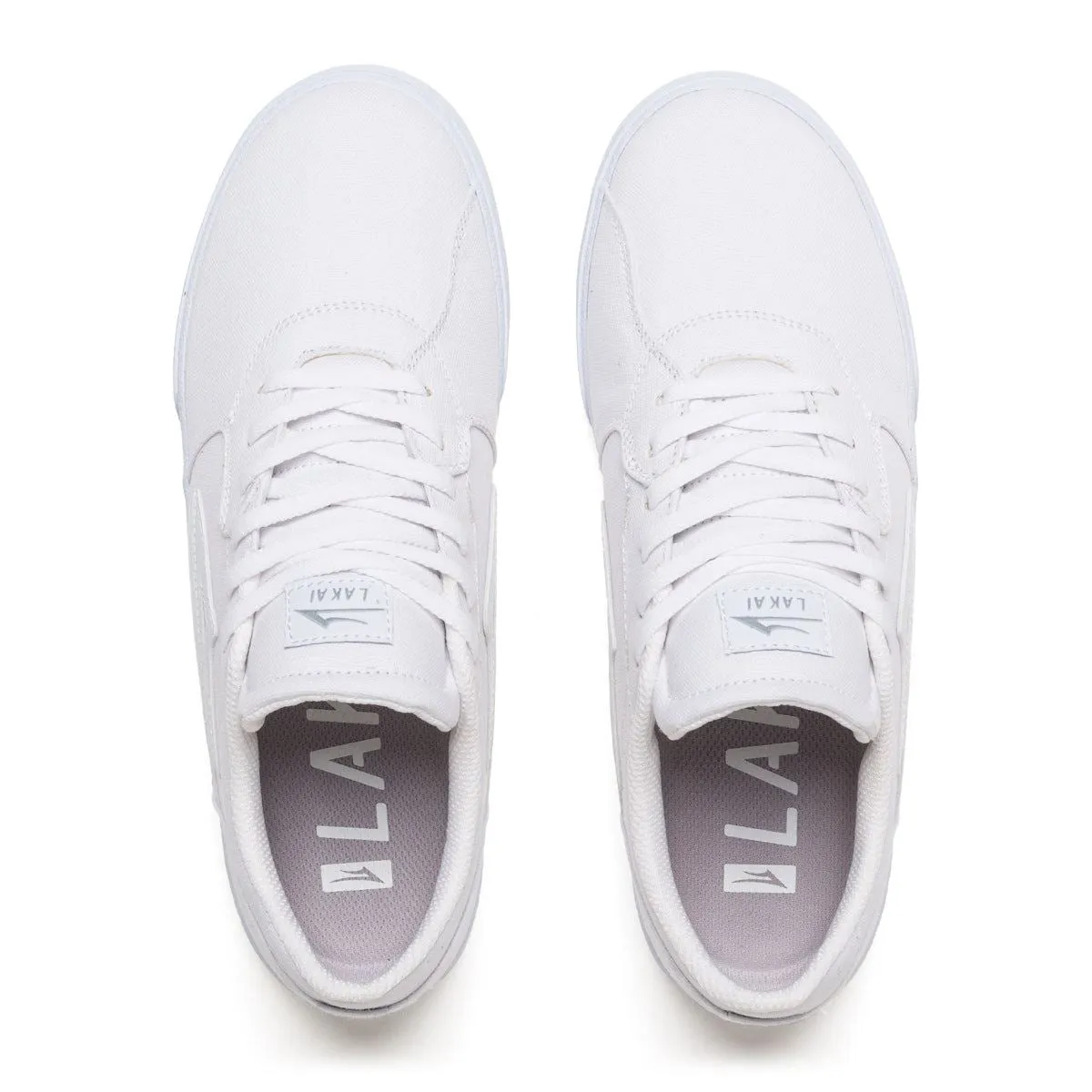 Lakai Cardiff Canvas Skate Shoes - White/White