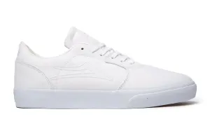 Lakai Cardiff Canvas Skate Shoes - White/White