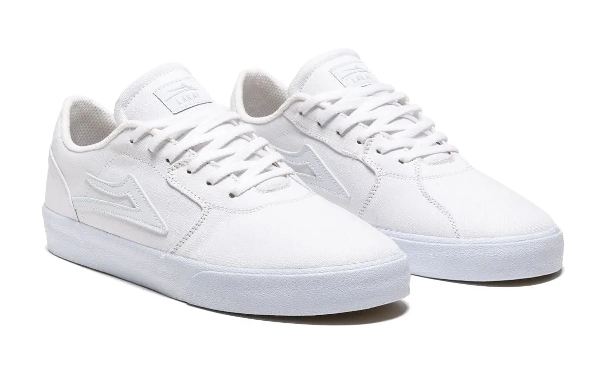 Lakai Cardiff Canvas Skate Shoes - White/White