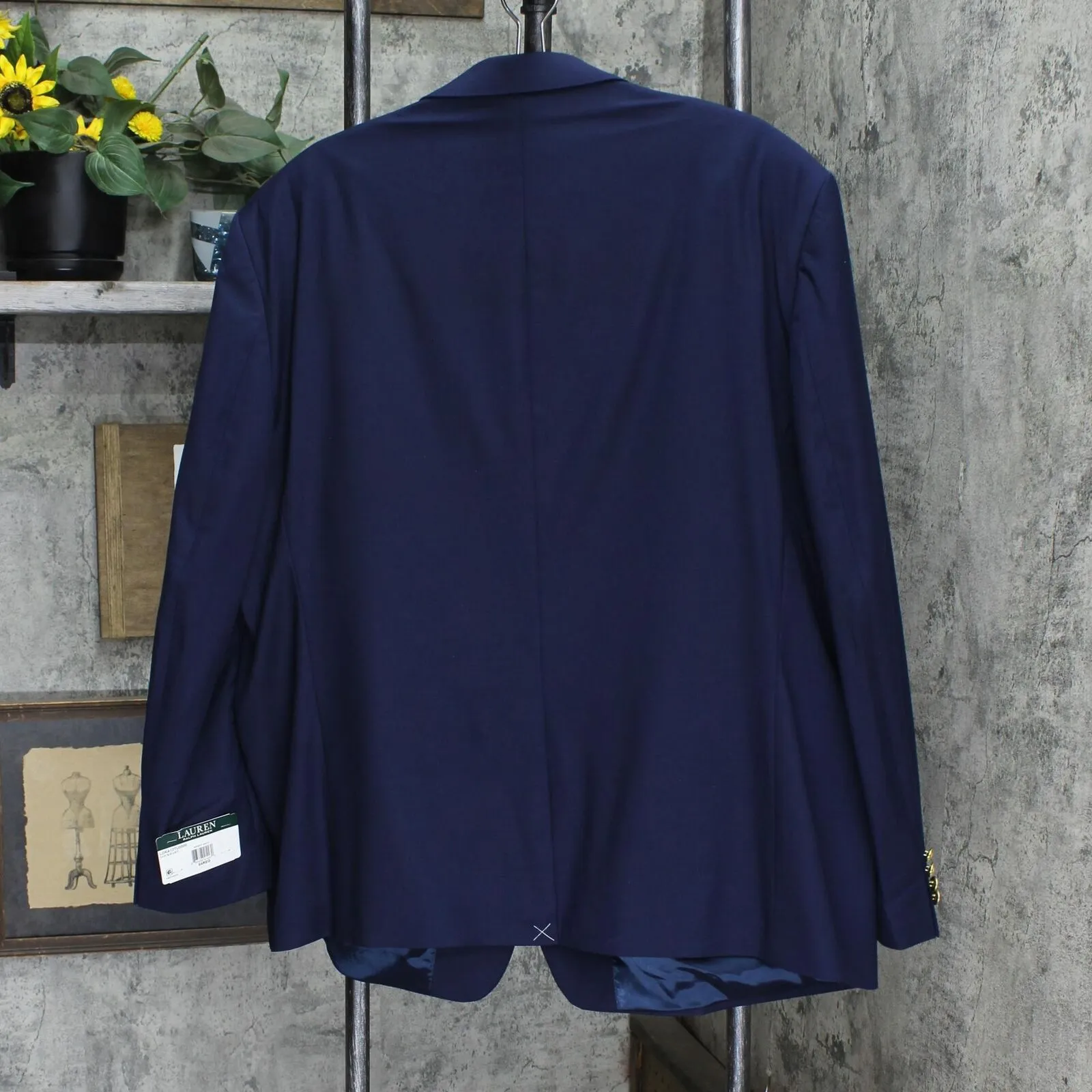 Lauren Ralph Lauren Mens UltraFlex Classic Fit Sport Coat Navy Blue 54R