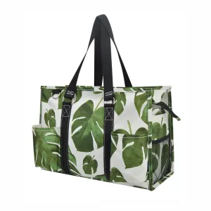 Leafy Delight NGIL Zippered Caddy Organizer Tote Bag
