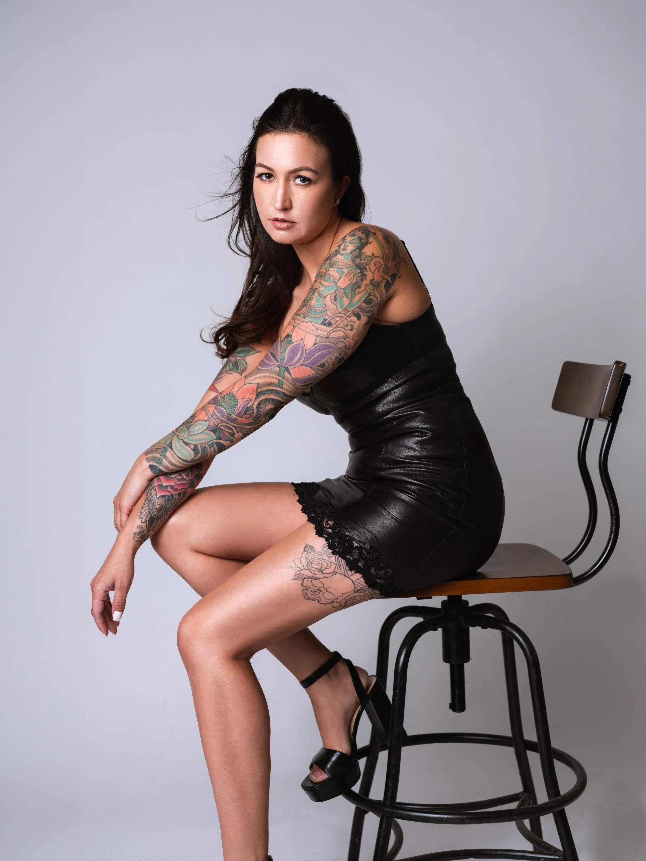 Leather and Lace Dress