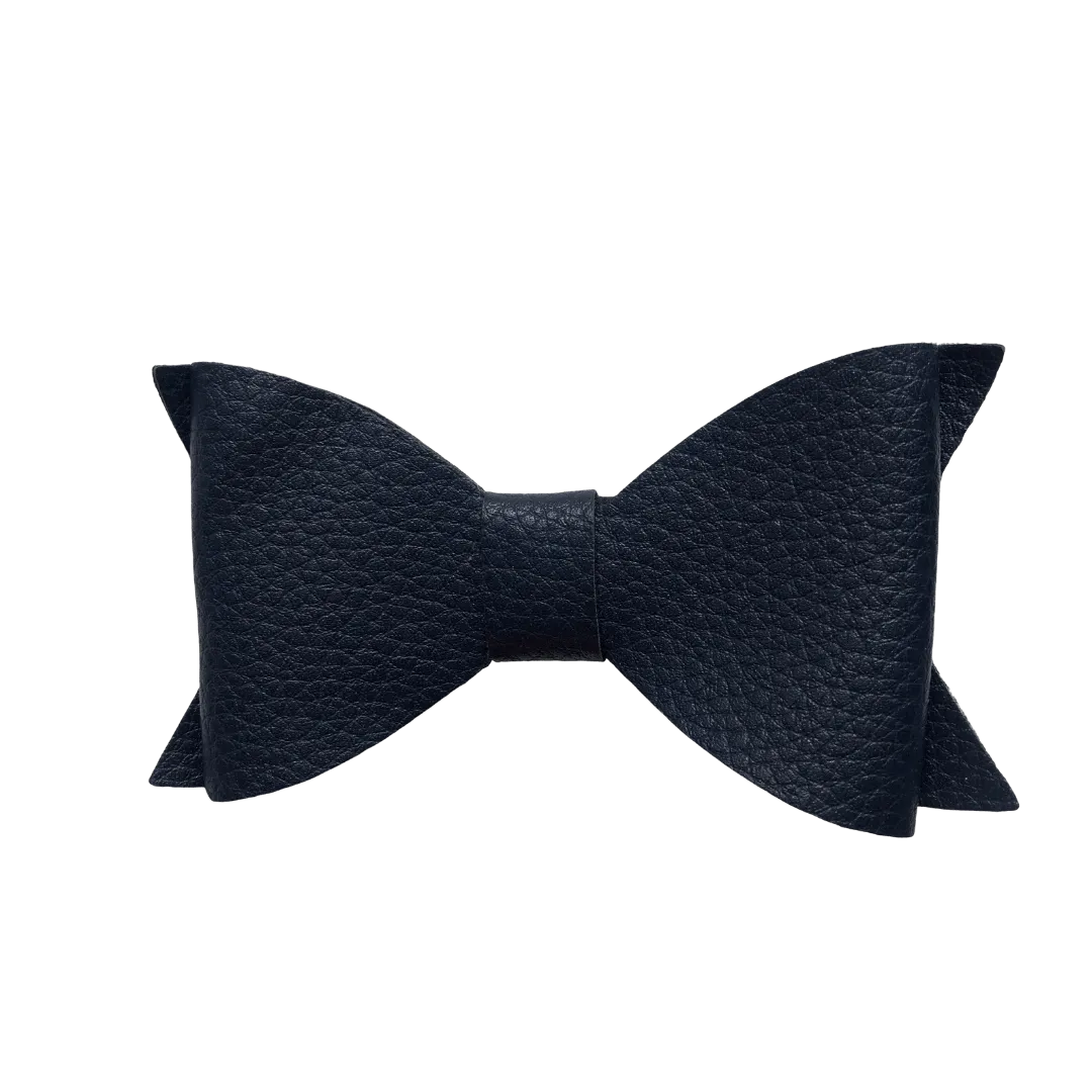 Leather Look Big Bow