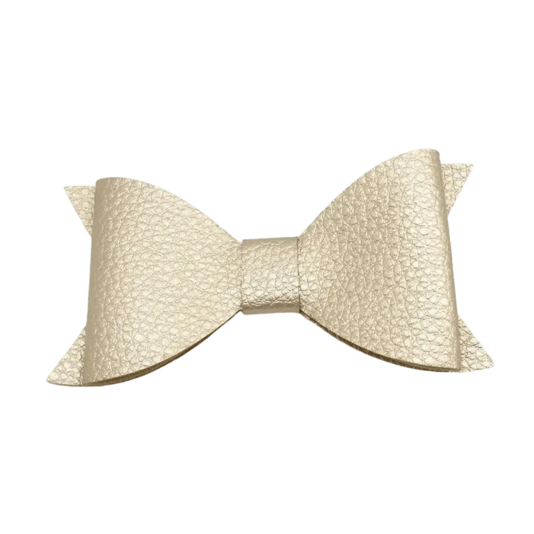 Leather Look Big Bow