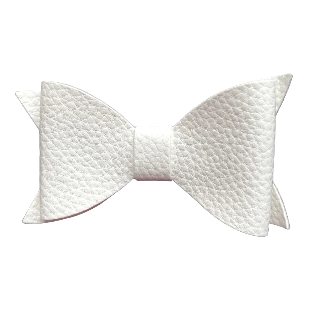 Leather Look Big Bow