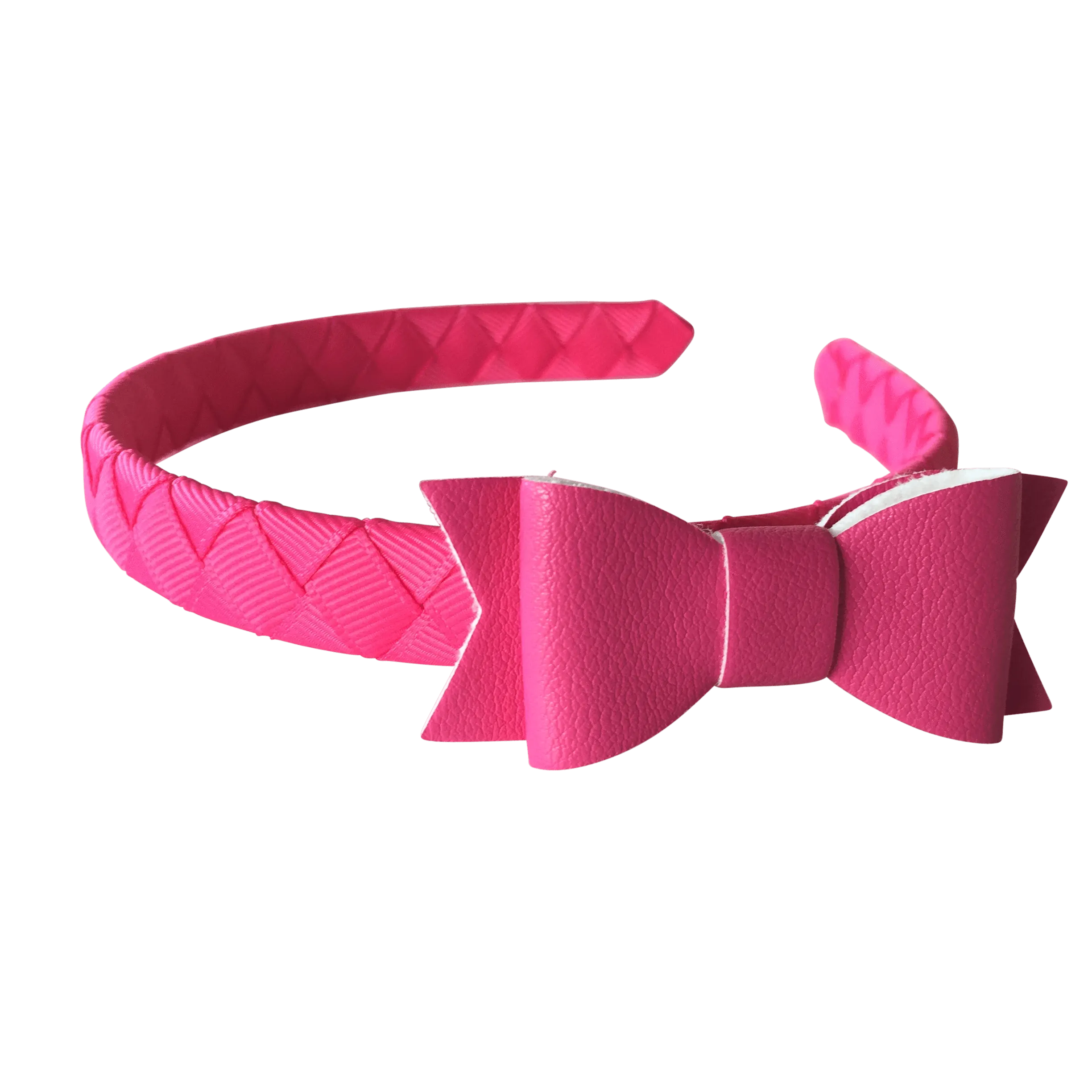Leather Look Petite Bowtie Headband