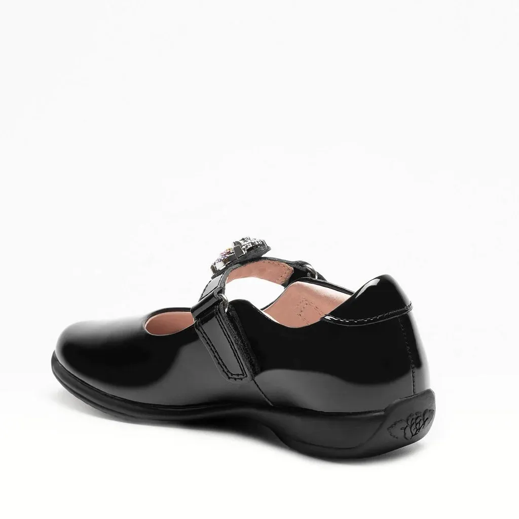 Lelli Kelly Bianca Unicorn Black Patent Interchangeable School Shoes