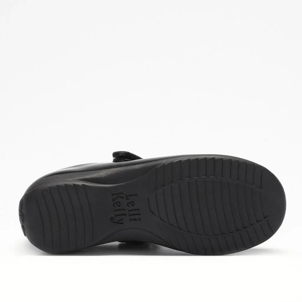 Lelli Kelly Bianca Unicorn Black Patent Interchangeable School Shoes
