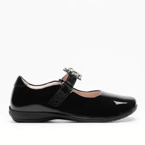 Lelli Kelly Bianca Unicorn Black Patent Interchangeable School Shoes