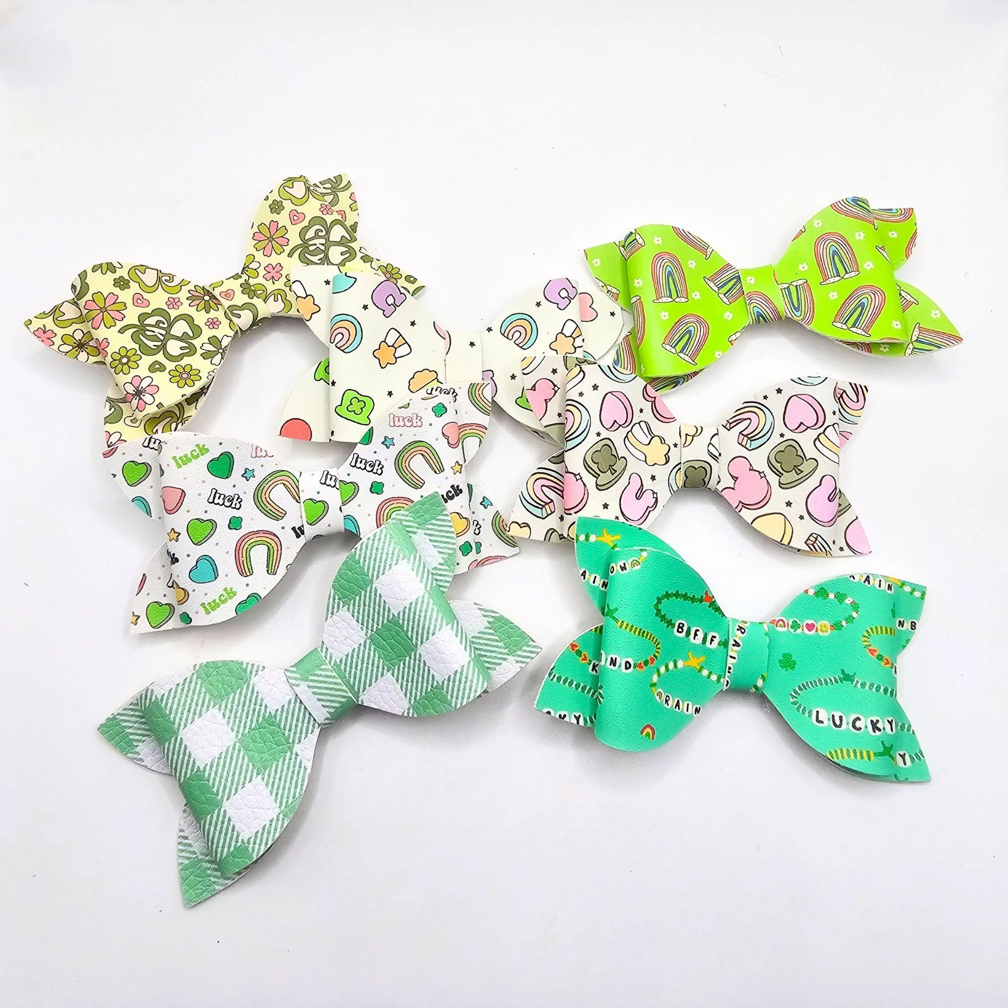 Leprechaun Luxe Faux Leather Hair Bows
