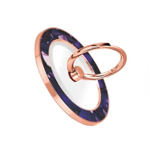 Lilac Terrazzo Gem - Rose Gold MagSafe Phone Grip and Ring Holder Stand