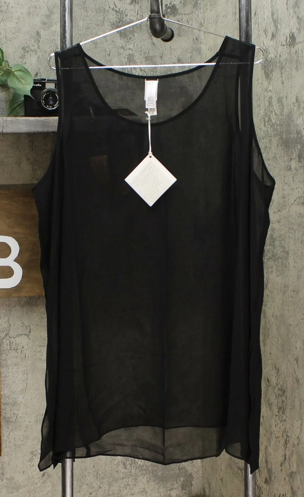 MarlaWynne WynneLayers Women's Plus Size Chiffon Tunic Tank Top