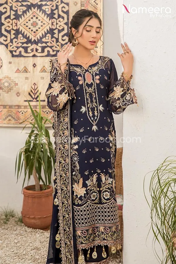 Maryum n Maria Blue Salwar Kameez Online 2021 #PF78