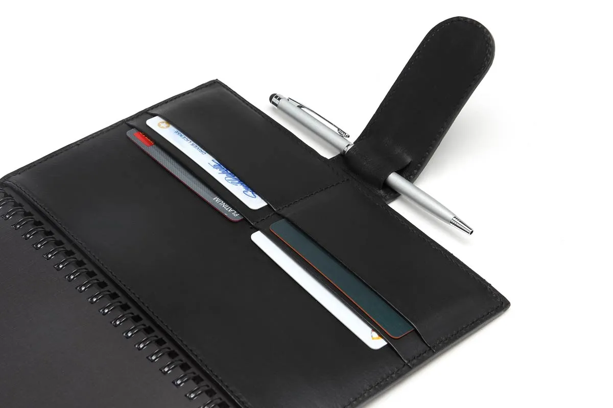 Medium Vachetta Strap Padfolio - Onyx Black