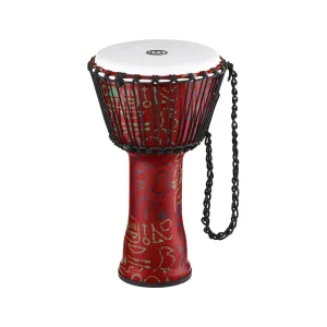 MEINL Percussion PADJ1-M-F 10inch Rope Tuned Travel Series Djembe, Synthetic Head, Pharaoh's Script