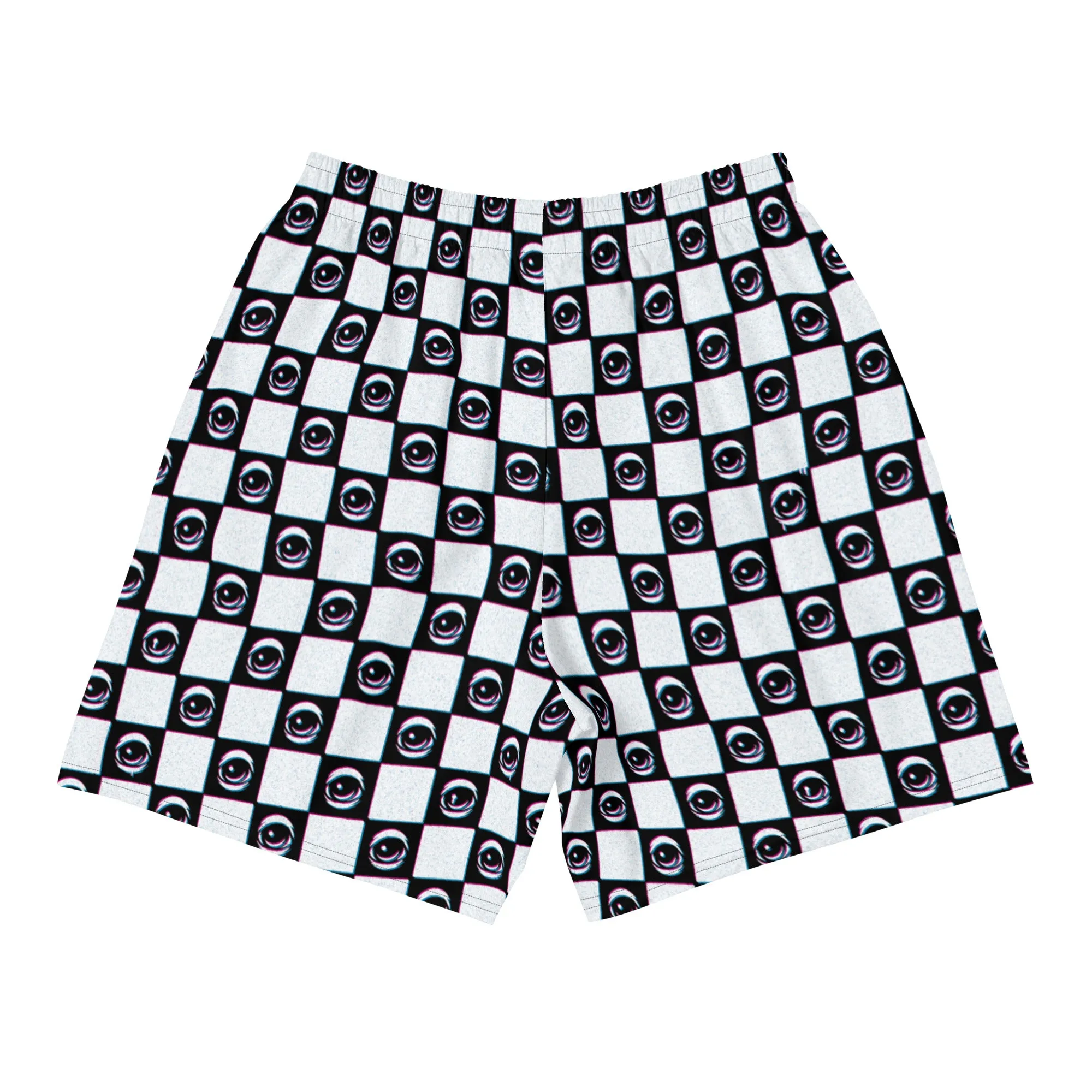 Men's Checkered Eyez - Recycled Athletic Shorts