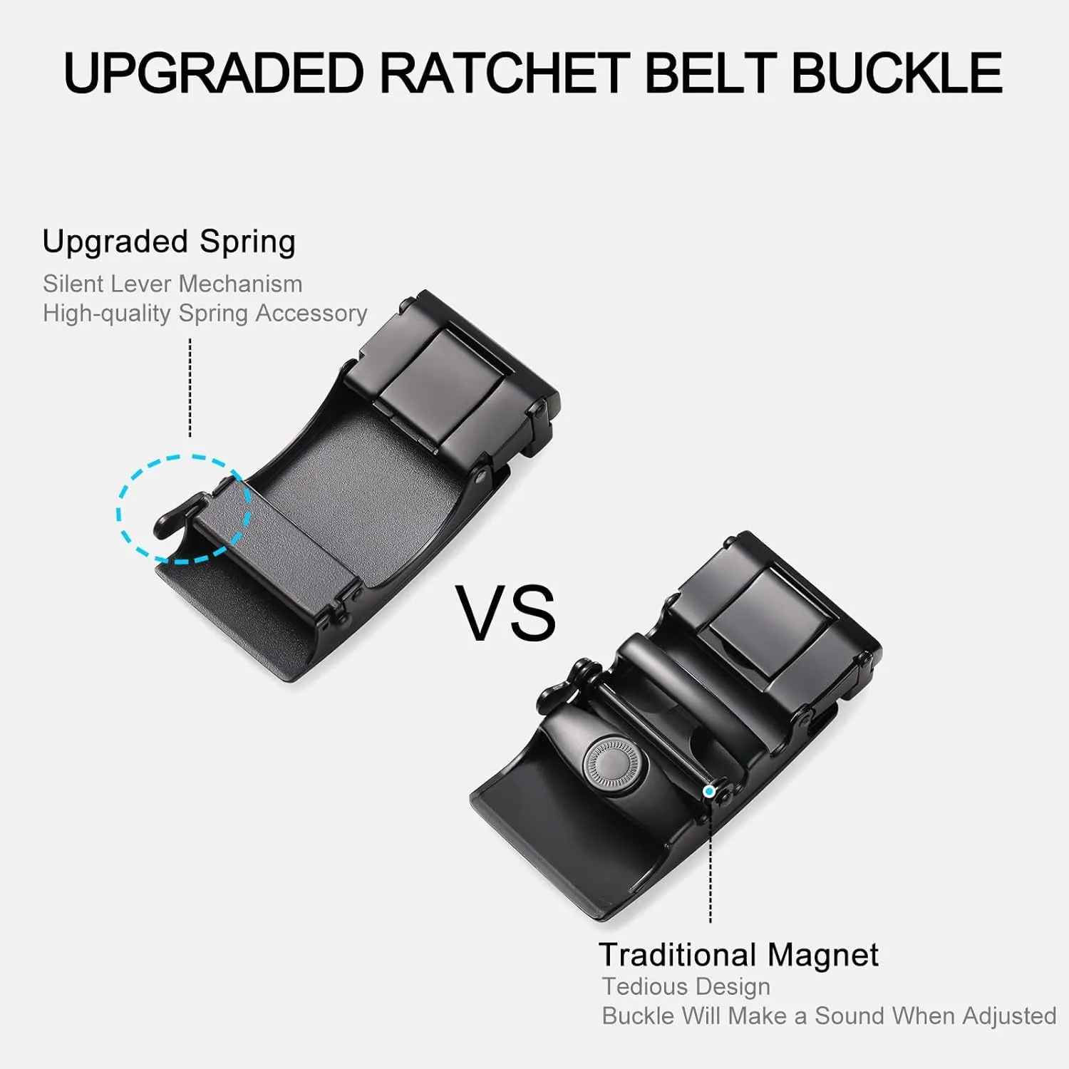 Mens Leather Ratchet Belt for Dress and Casual